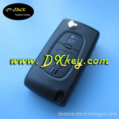 Top quality remote key for Peugeot 307 key peugeot 407 3 button remote key 43 MHz ID46 Chip